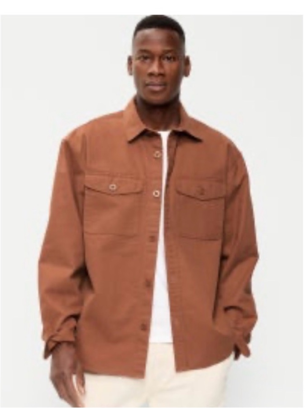 Oversized Canvas Workwear Shirt